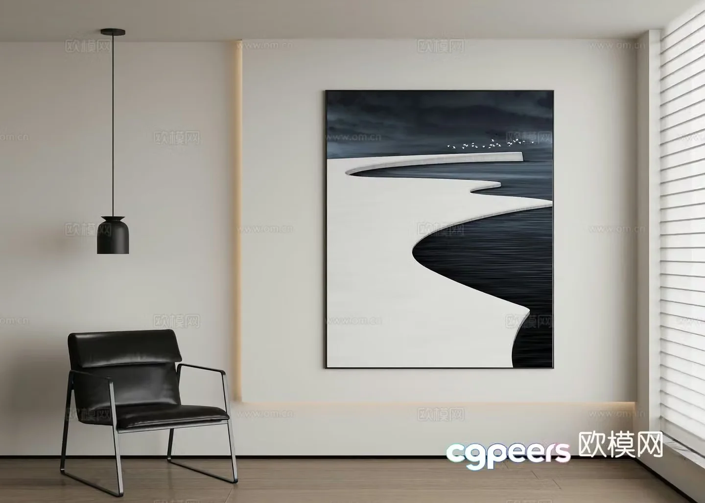 Modern decorative painting 3d model