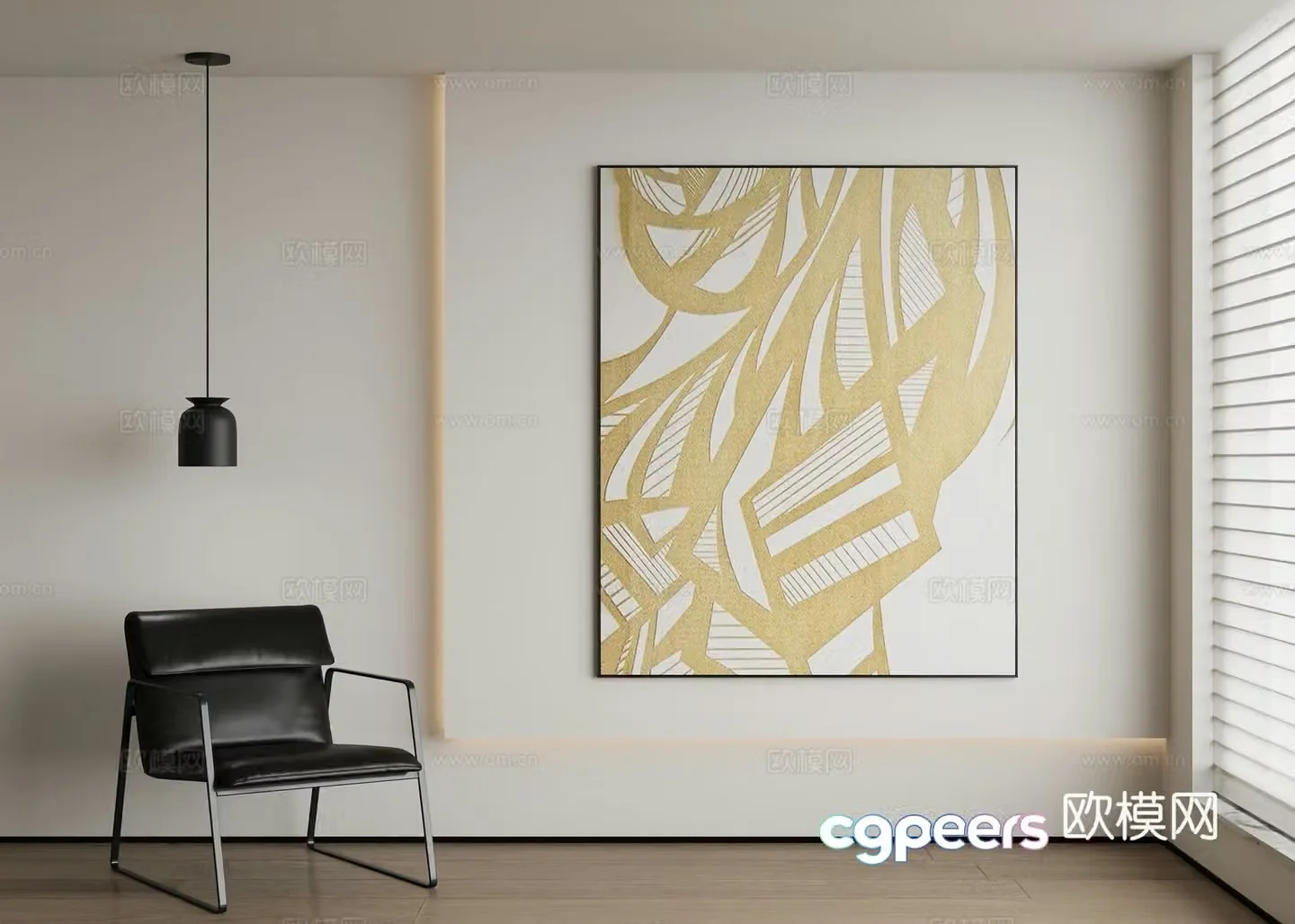 Modern decorative painting 3d model