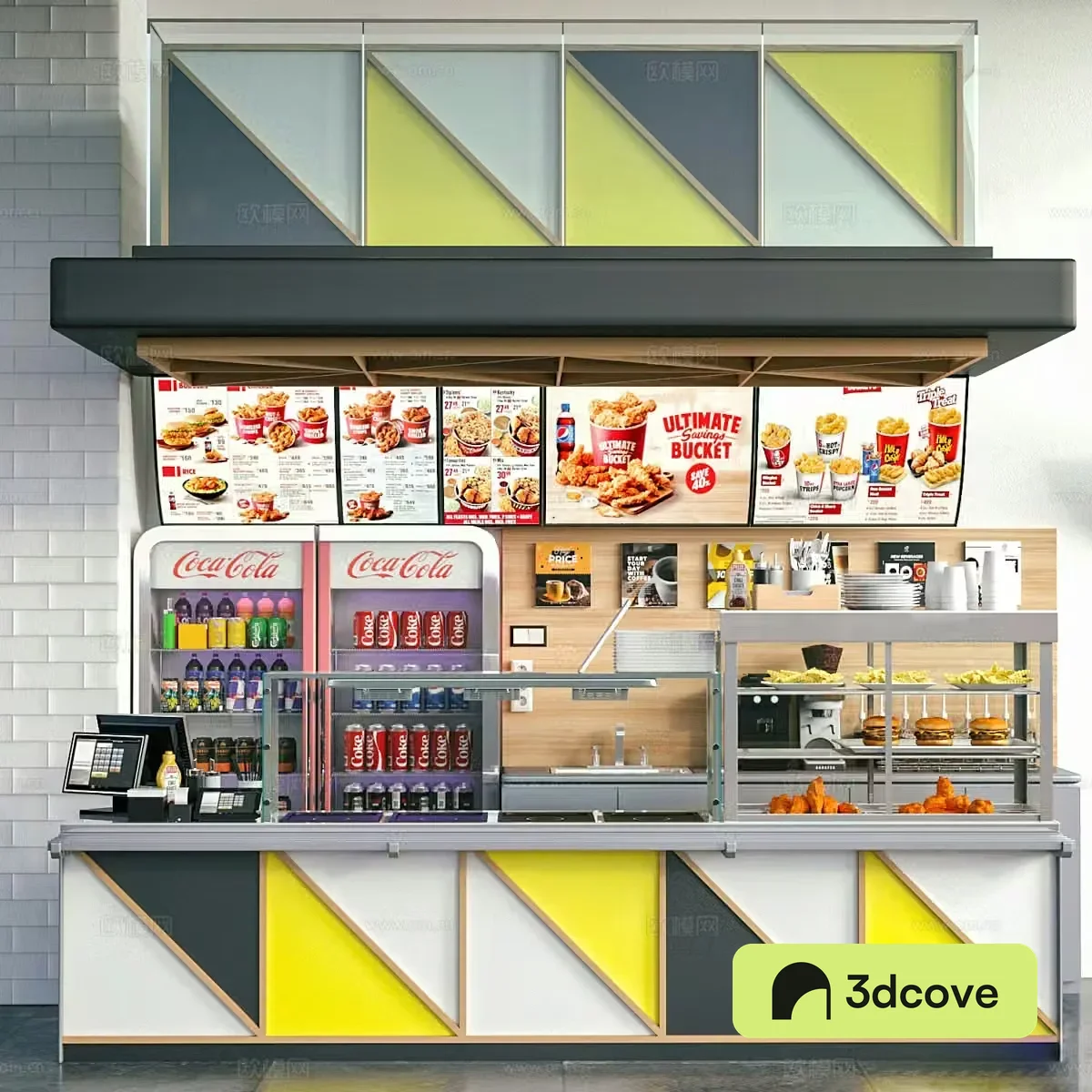 Modern fast food restaurant