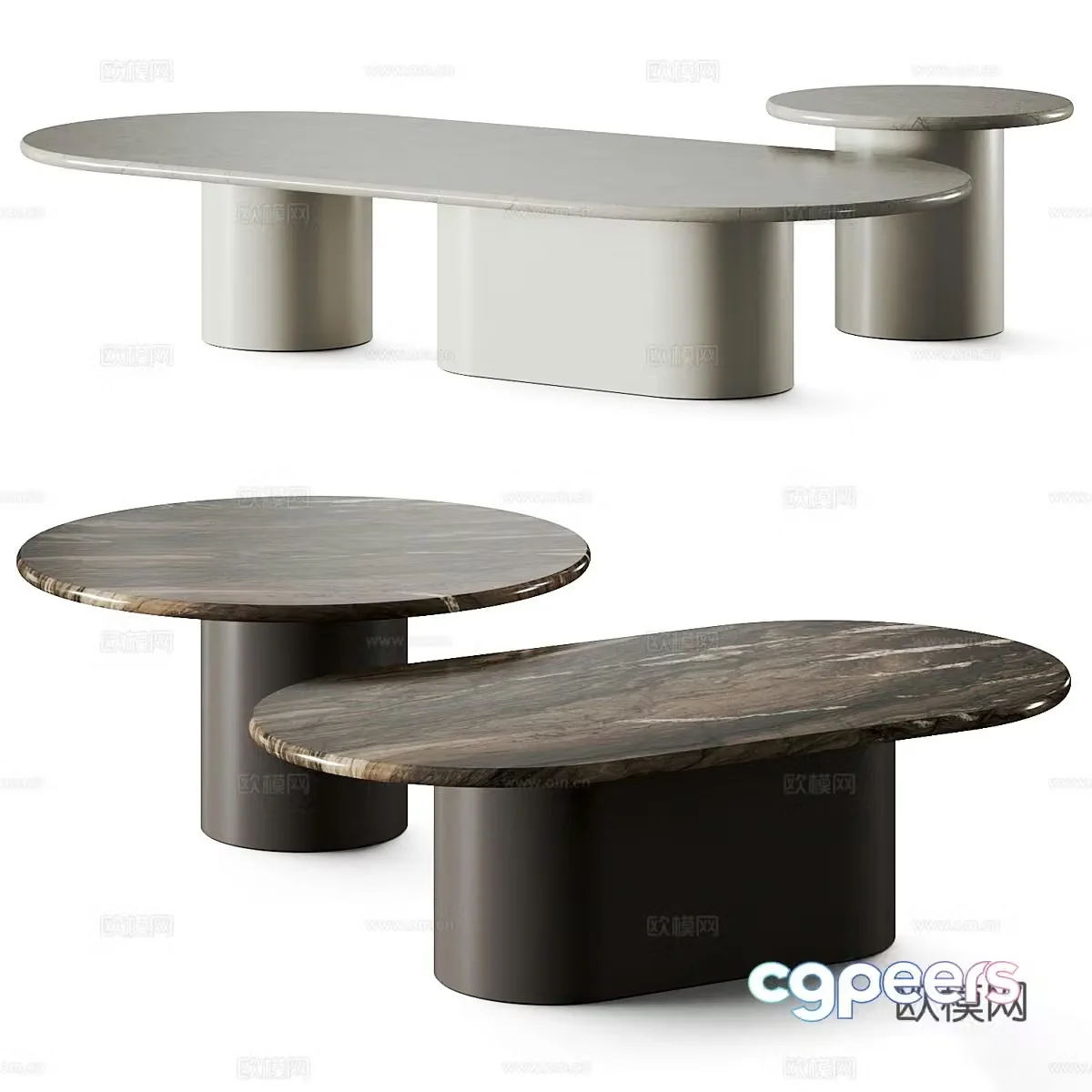 Modern Italian light luxury Ditre Italia Arcade coffee table 3D model