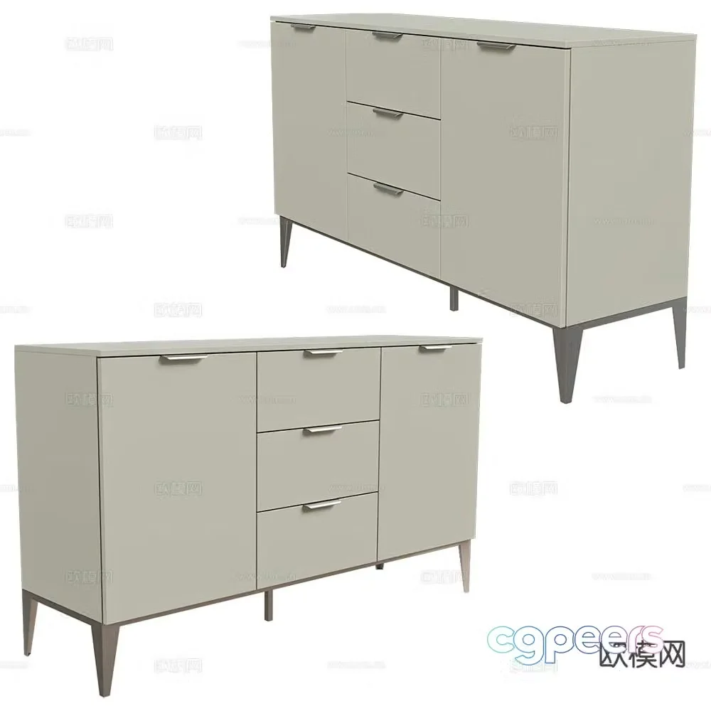 Mister Italian minimalist sideboard 3D model