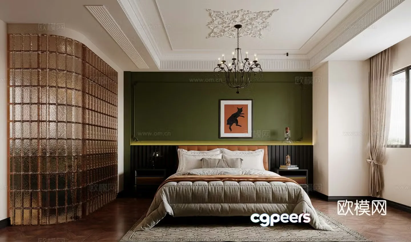 French master bedroom 3D model