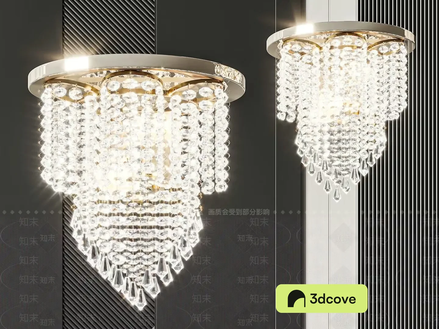 Modern Crystal Light Fixture