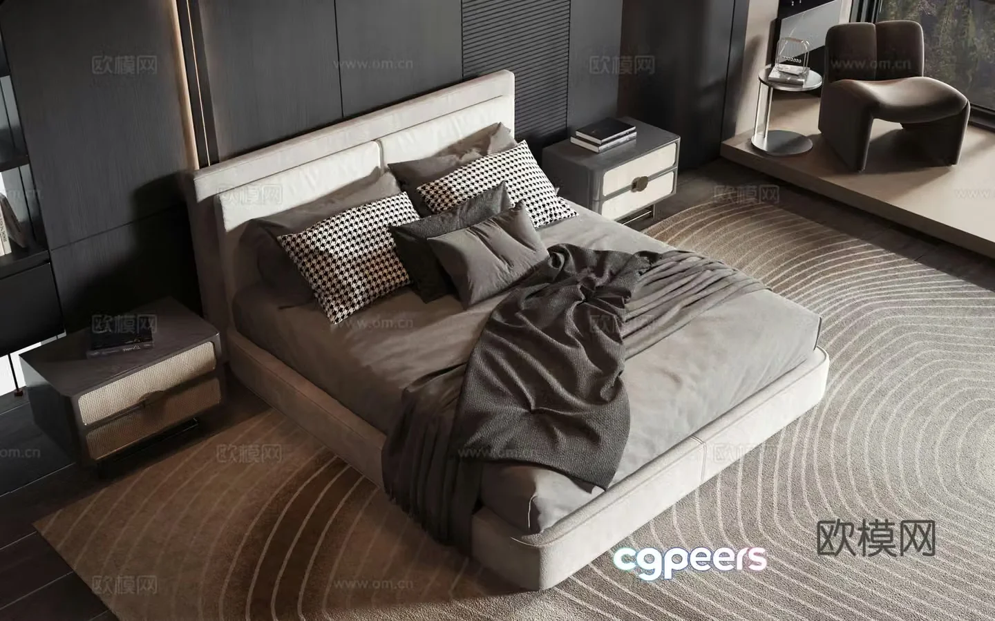 Modern style product bed 3d model