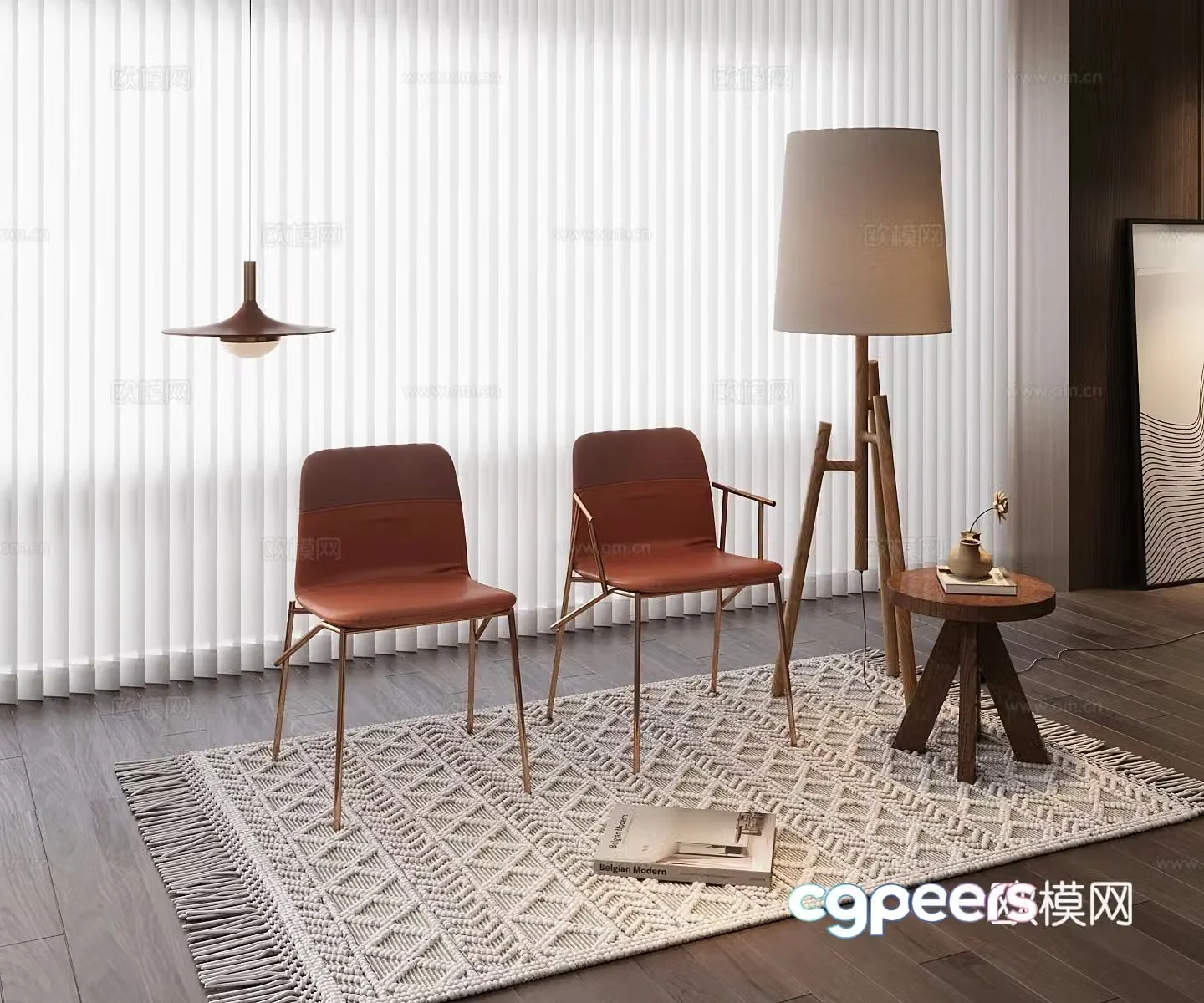 Modern single chair 3d model