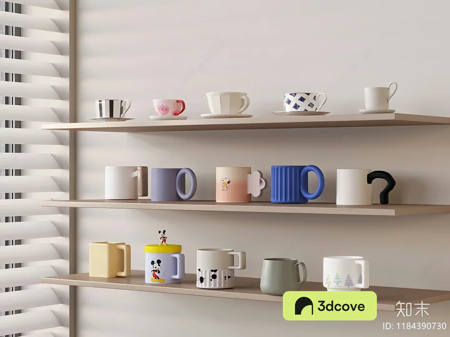 Three Wooden Shelves