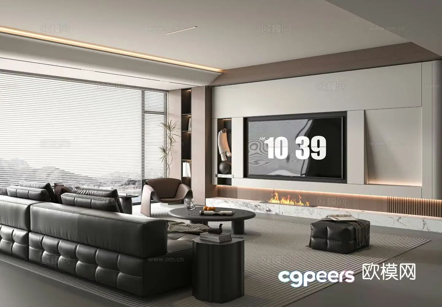 Modern living room 3d model