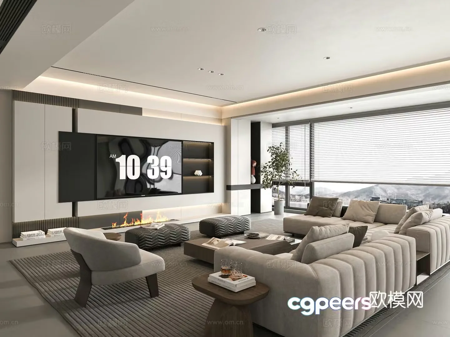 Modern living room 3d model