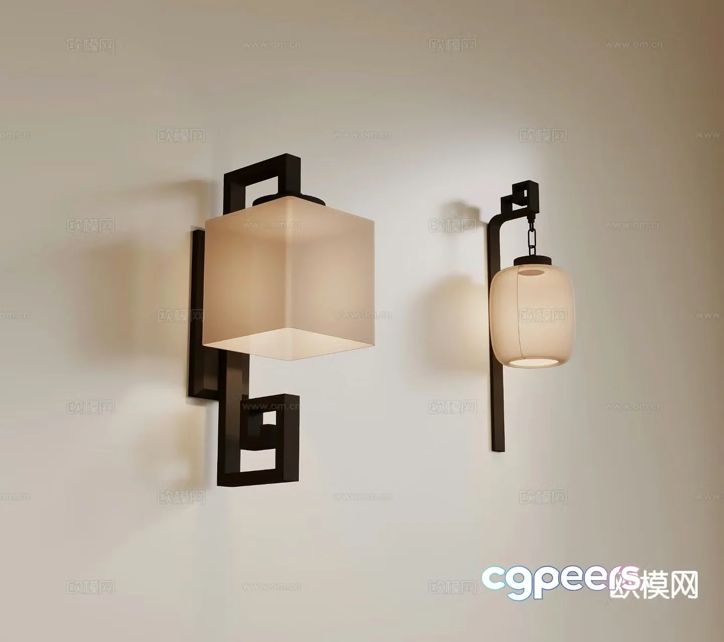 New Chinese style wall lamp 3d model