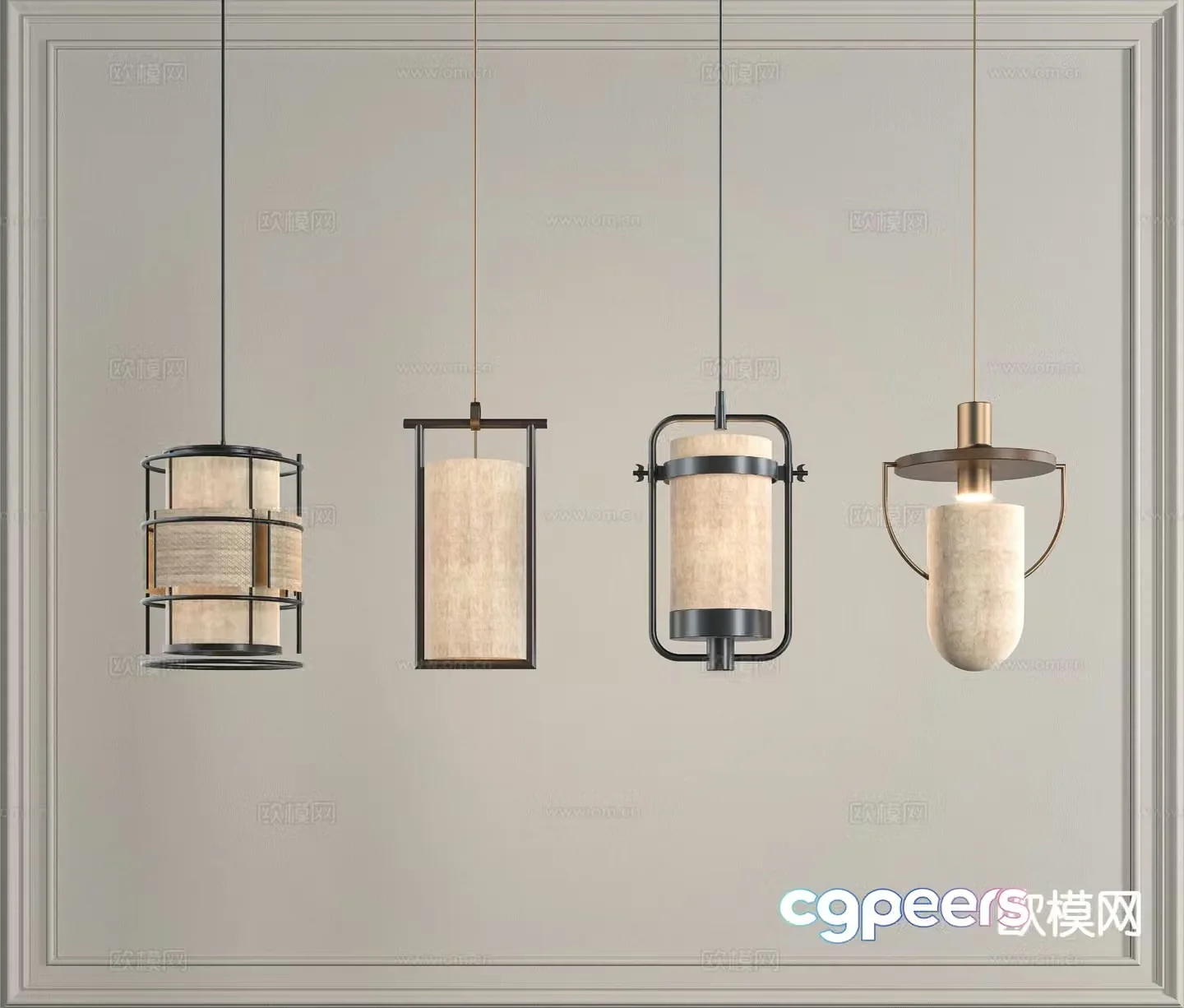 Medieval style chandelier 3d model