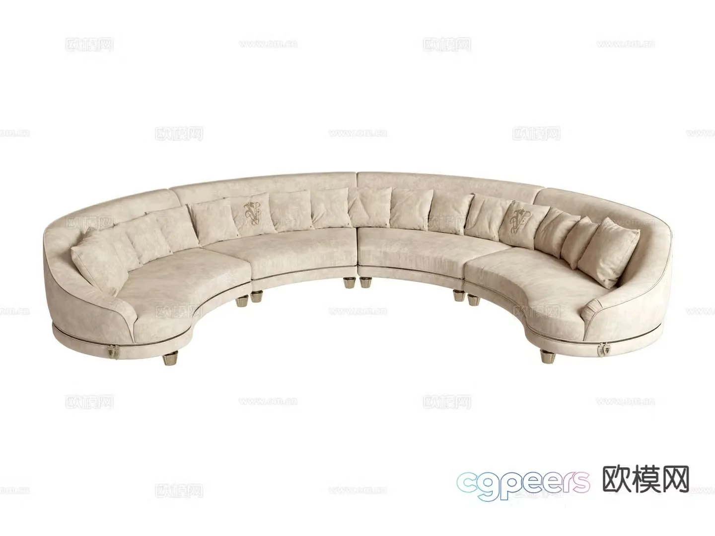 visionnaire curved sofa 3d model