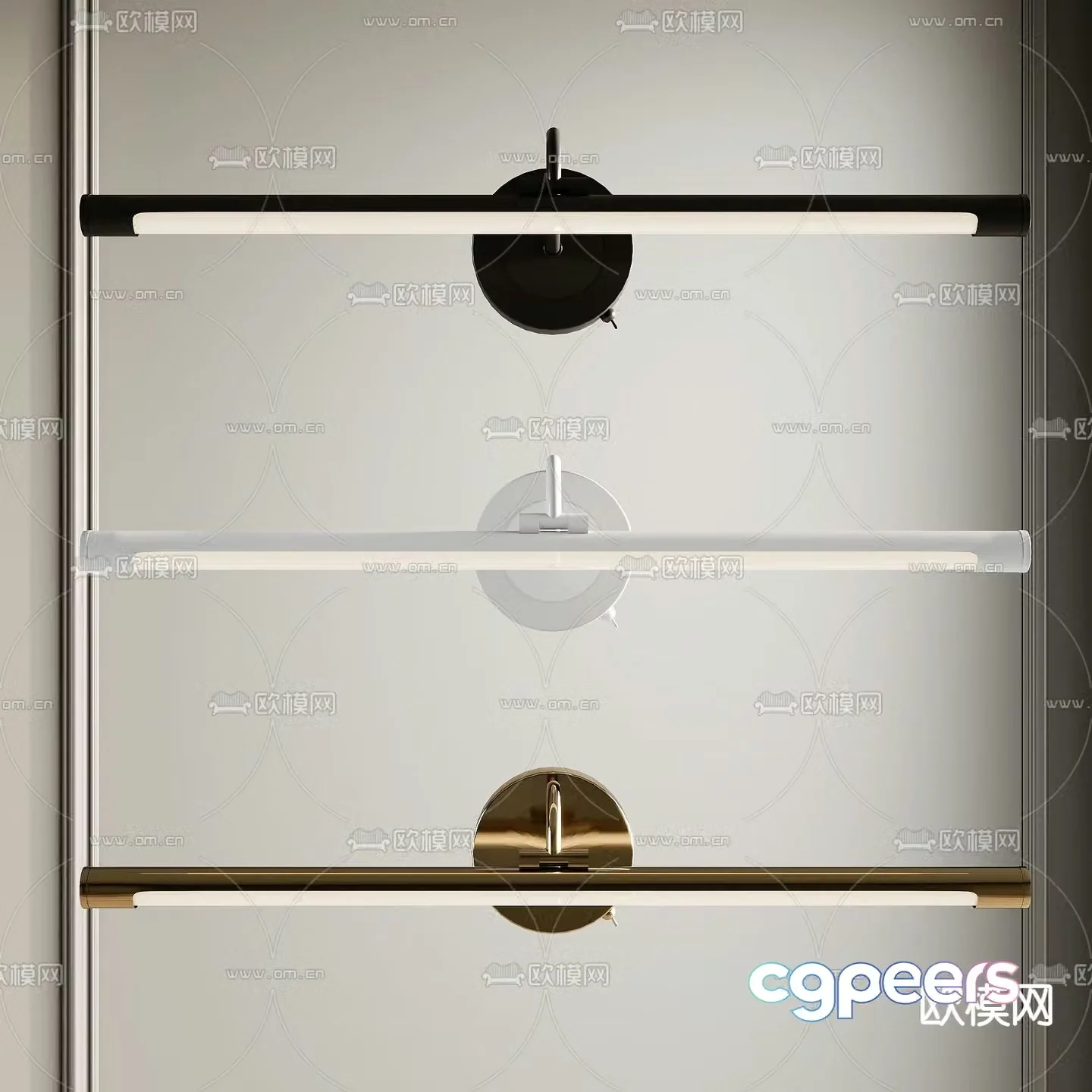 Modern metal wall lamp picture lamp 3d model