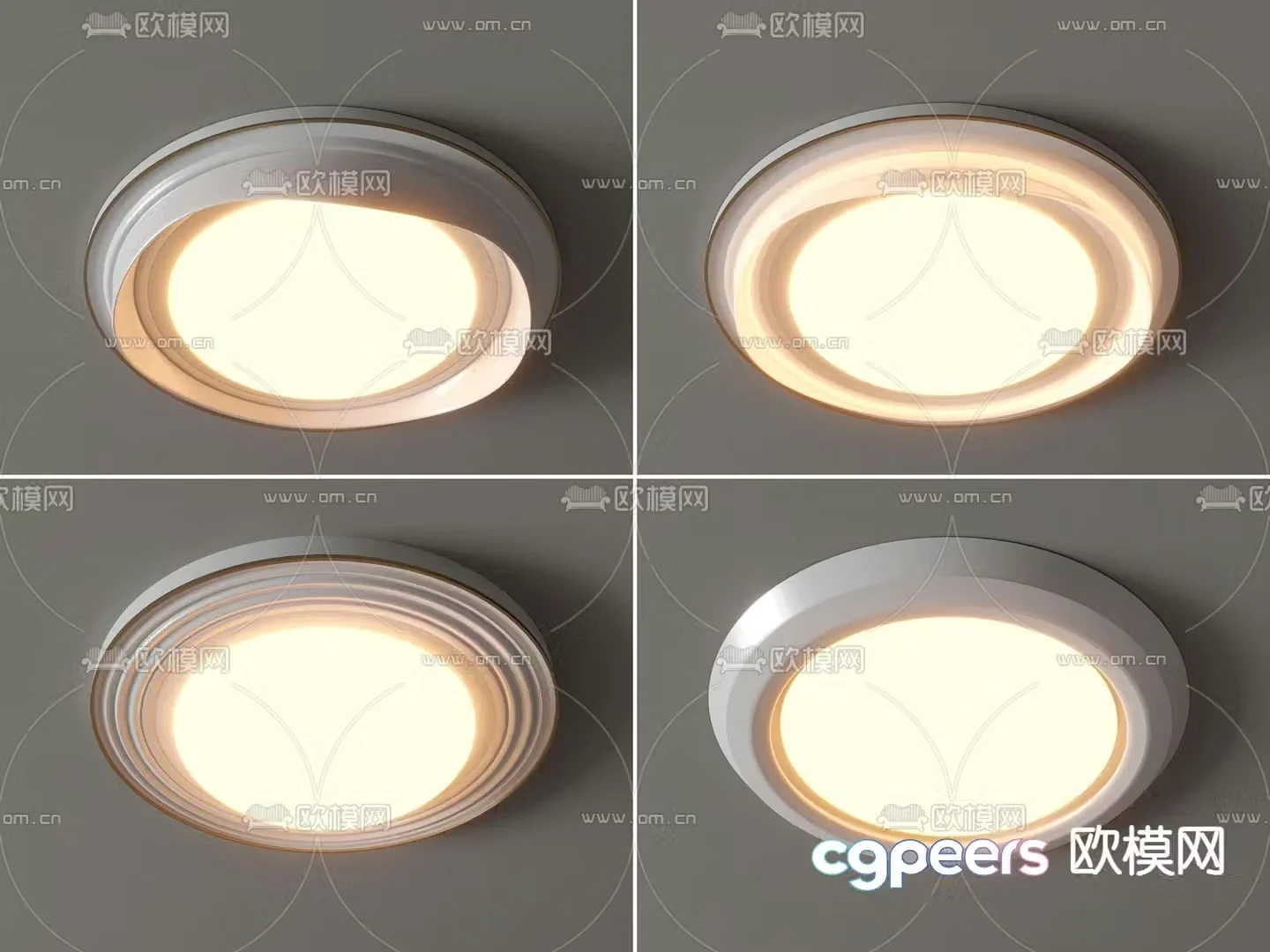 Circular ceiling light Bedroom light 3d model