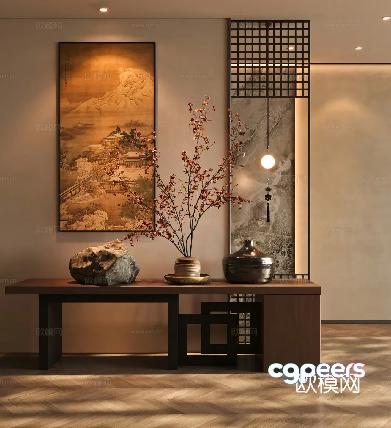 Wabi-Sabi Tanjingdai Entrance Table 3D Model