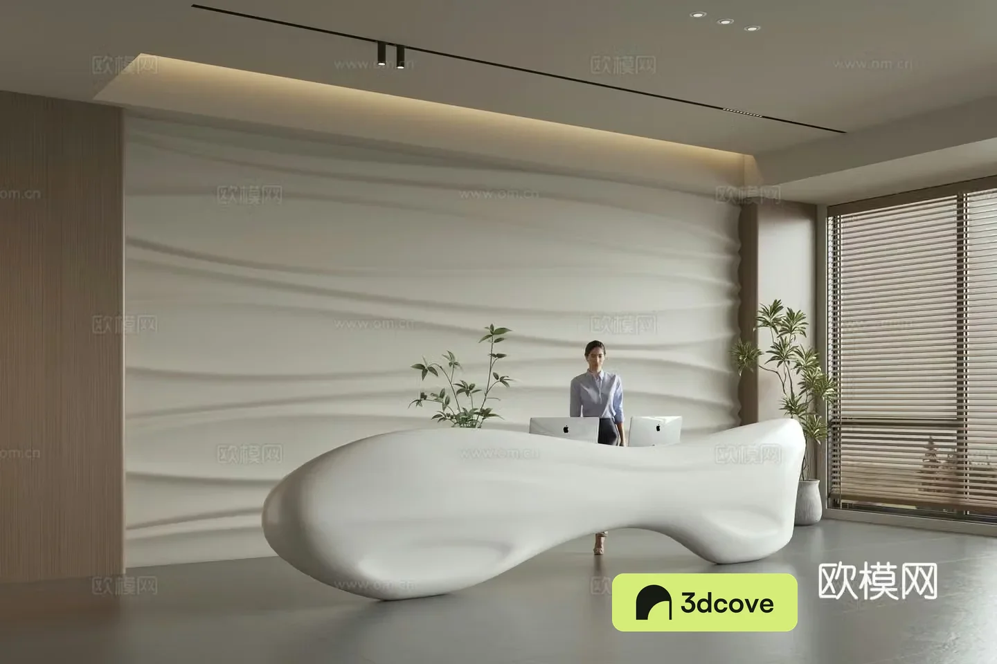 Modern company front desk reception area bar reception desk service desk company front desk background