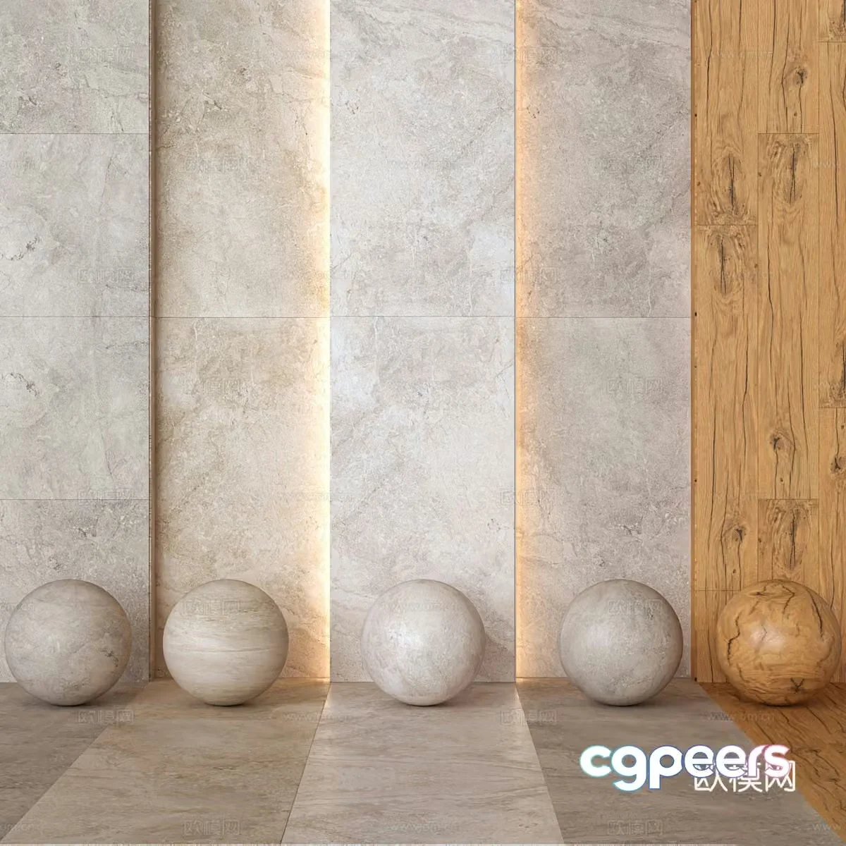 New Chinese style wall and floor tiles 3D model