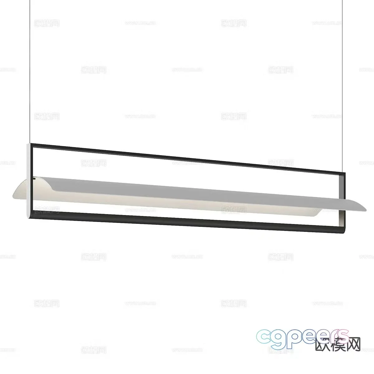 Strip chandelier long chandelier 3d model