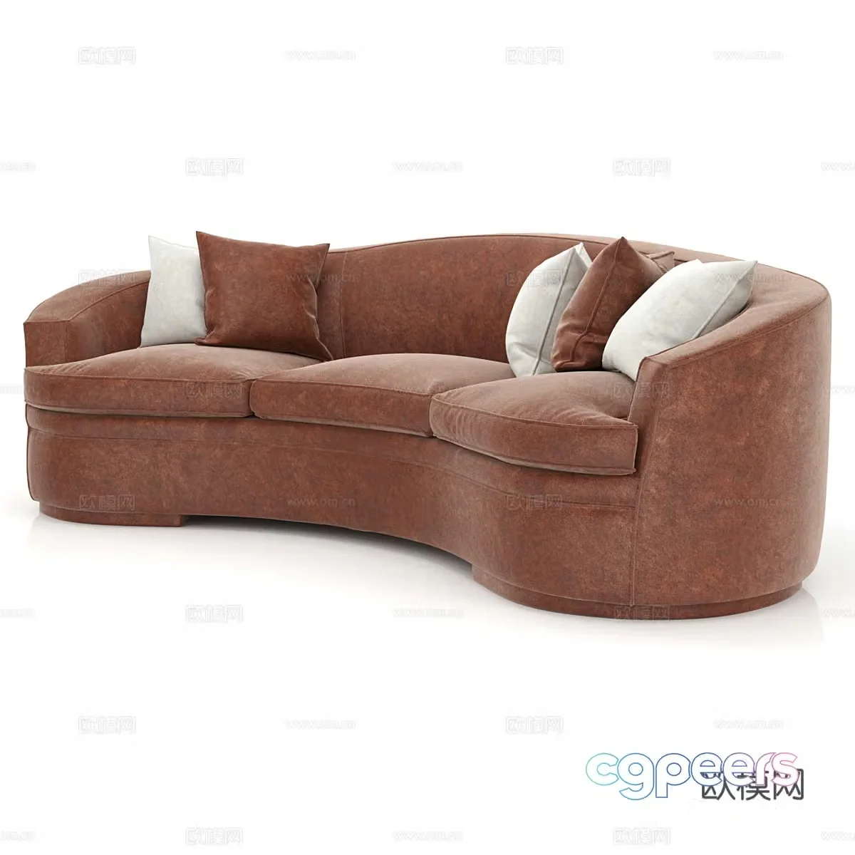 Curved sofa special shaped sofa 3d model