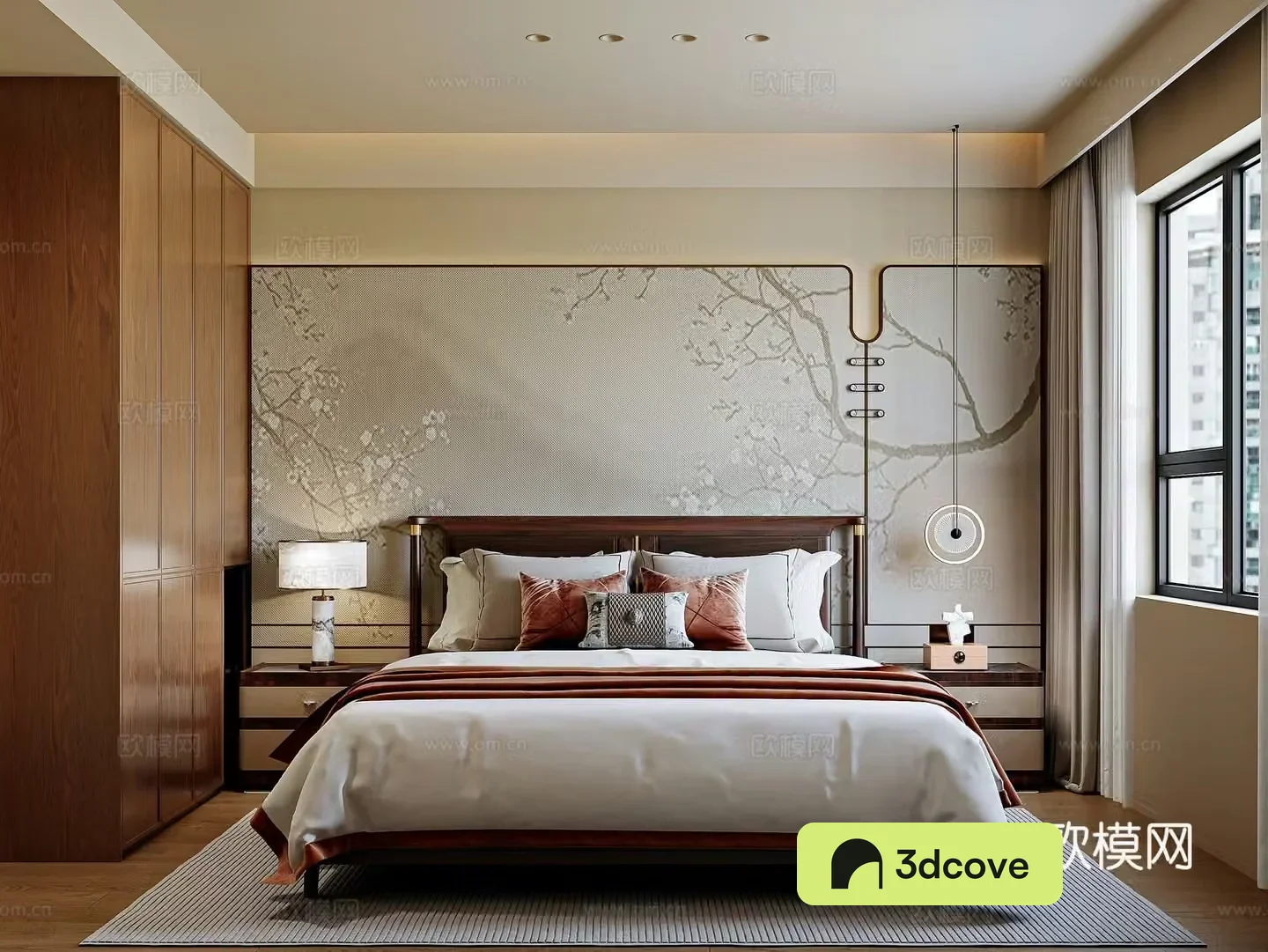 New Chinese style home bedroom