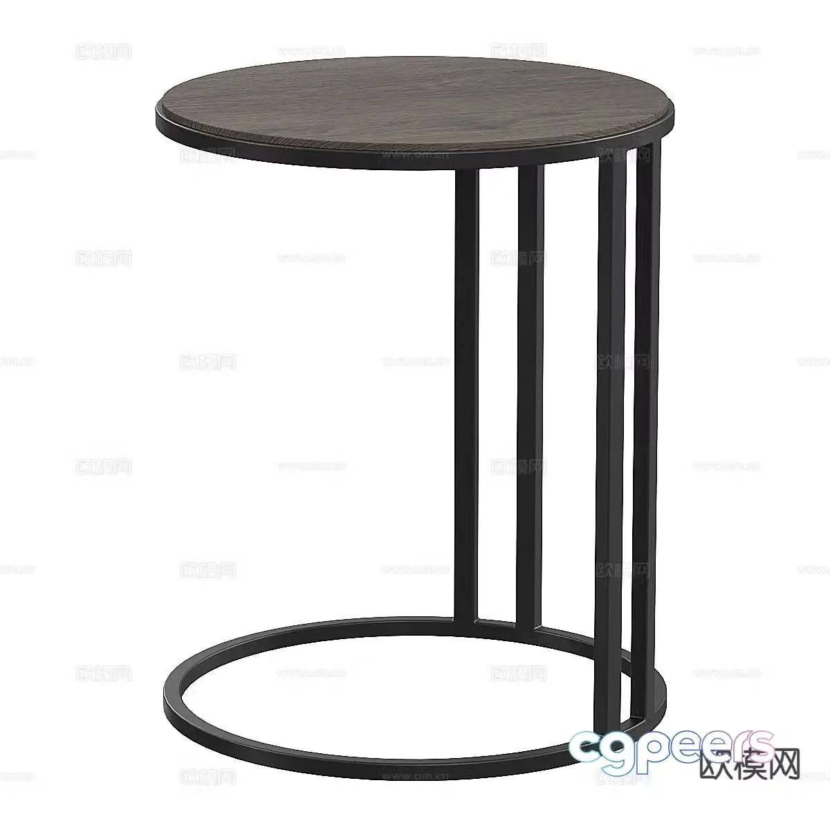 Round table side table angle table 3D model