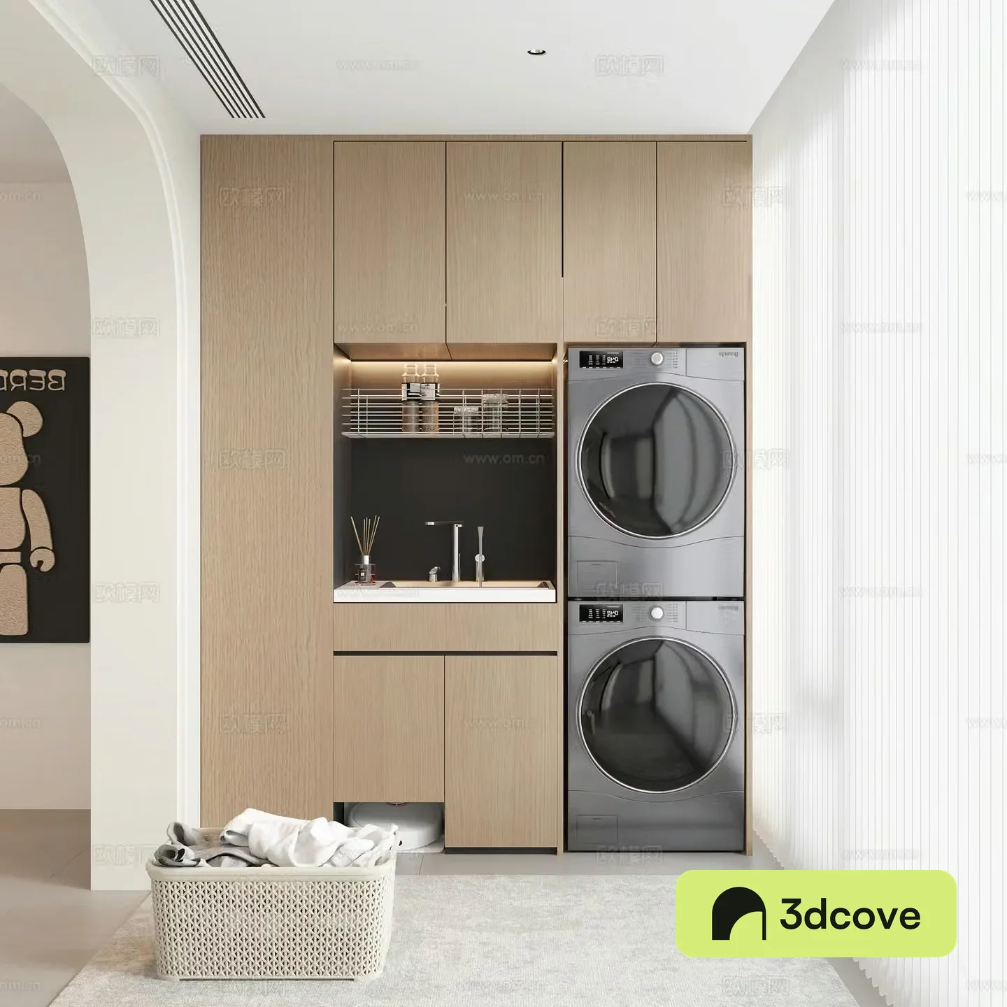 Living balcony laundry room