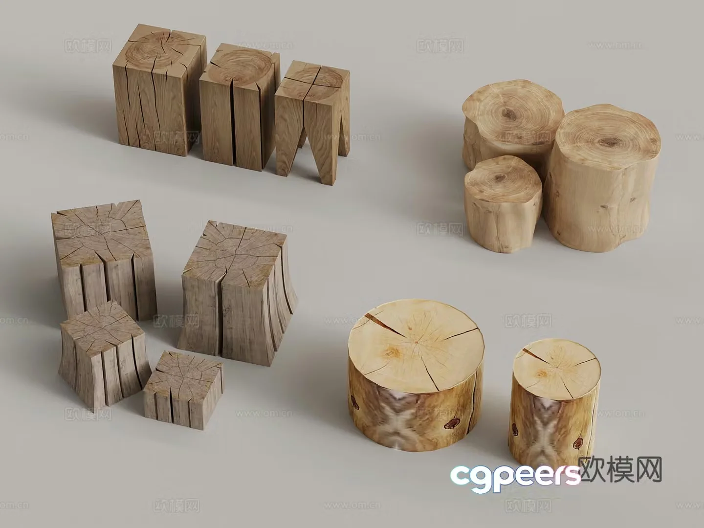 Modern shoe replacement stool Wood shoe replacement stool Square stool Low stool Sofa stool 3D model