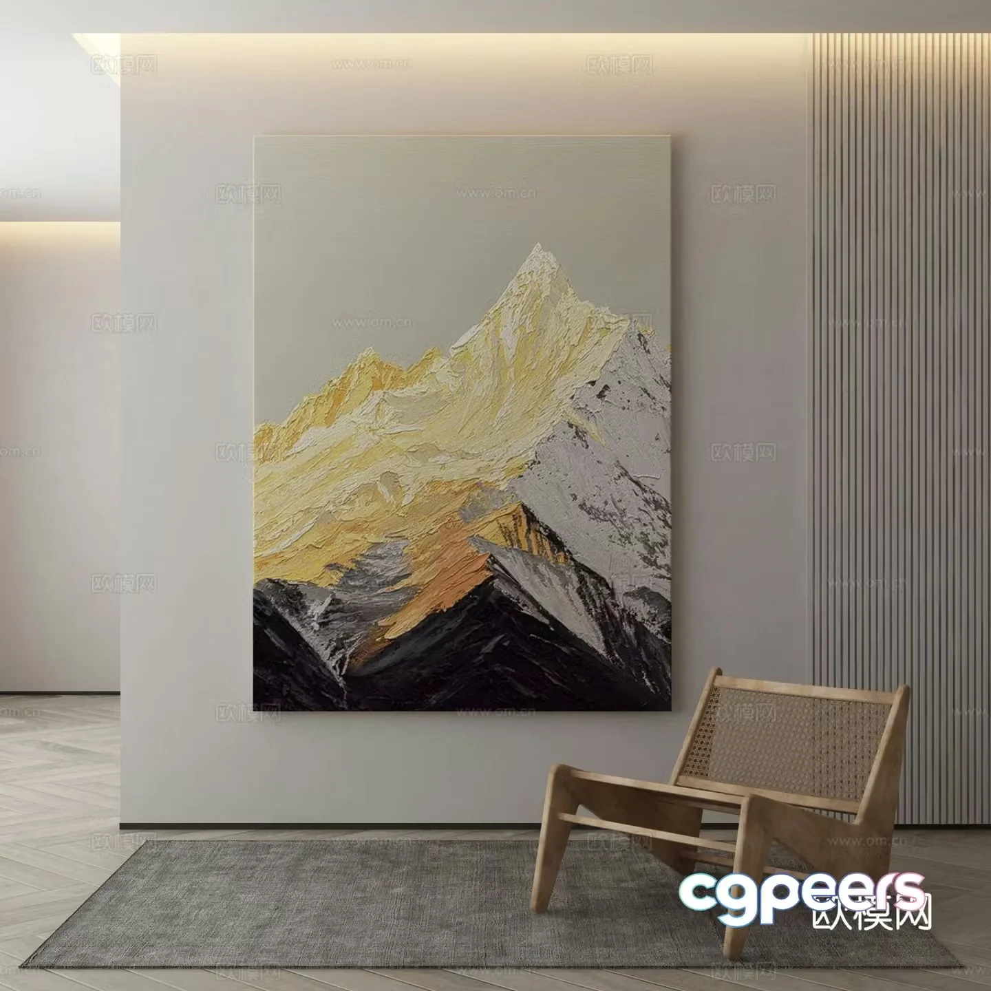 Decorative painting texture painting hanging painting 3d model