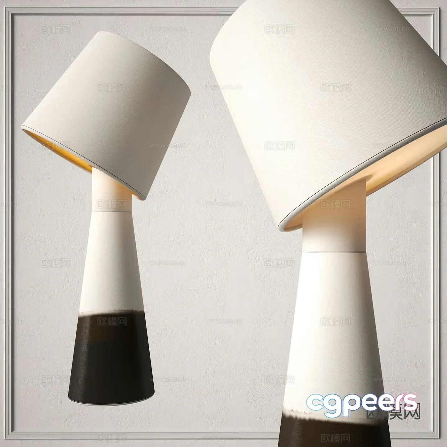Wabi Sabi desk lamp art desk lamp 3d model