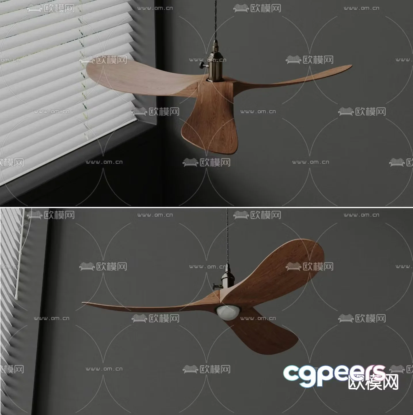 ALOHA ceiling fan light fan light 3d model