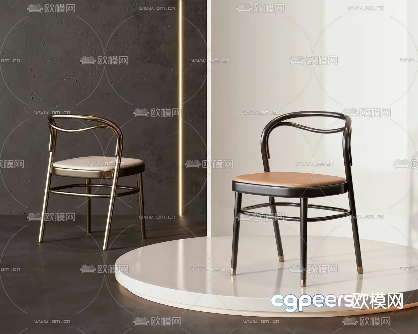New Chinese style chair dining chair 3d model