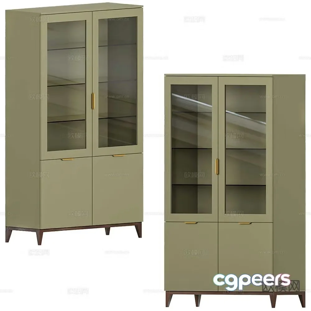 Mister bookcase display cabinet 3d model