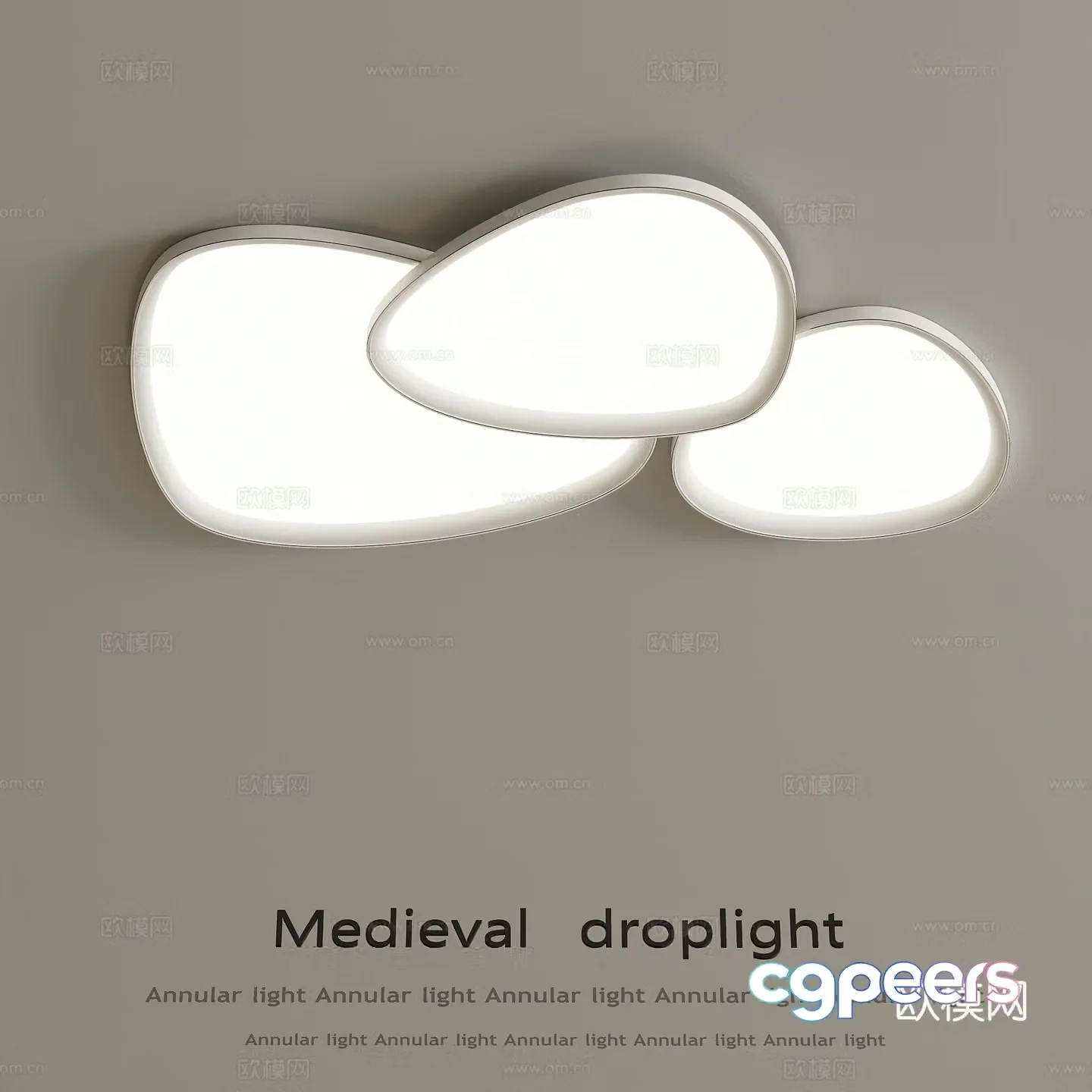 09 Creamy air ceiling lamp 3d model