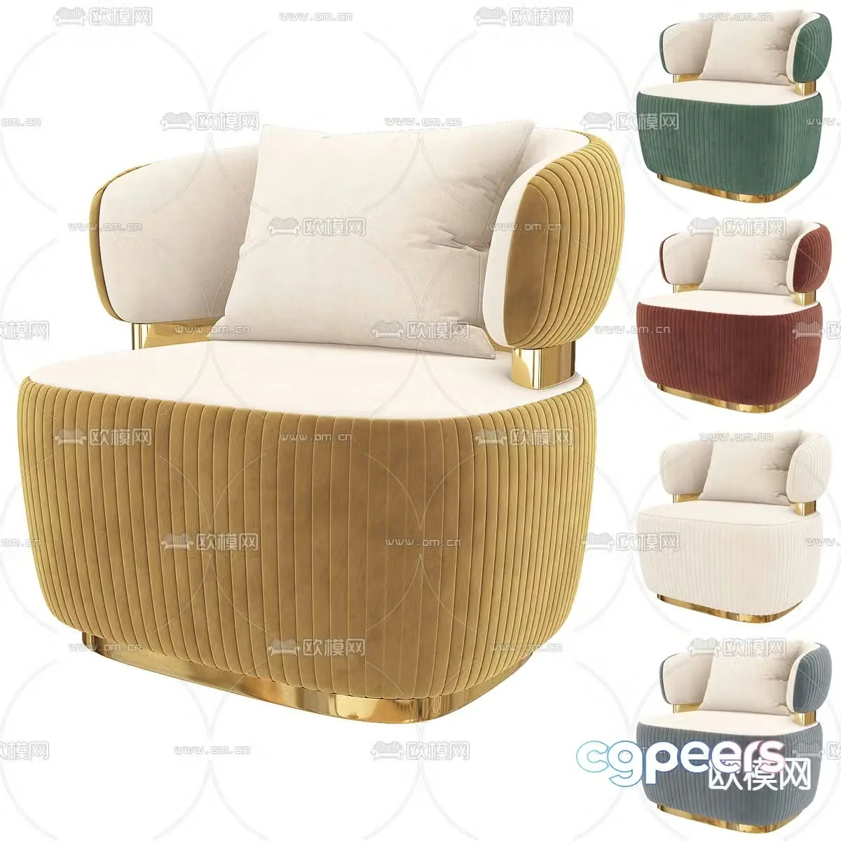 Single sofa leisure sofa 3d model