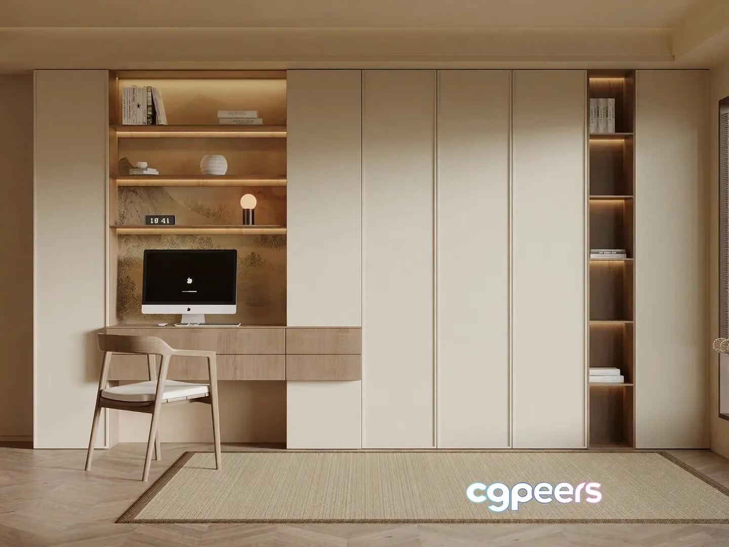 Modern Home Office 3D Model – 4575 – VRAY Render