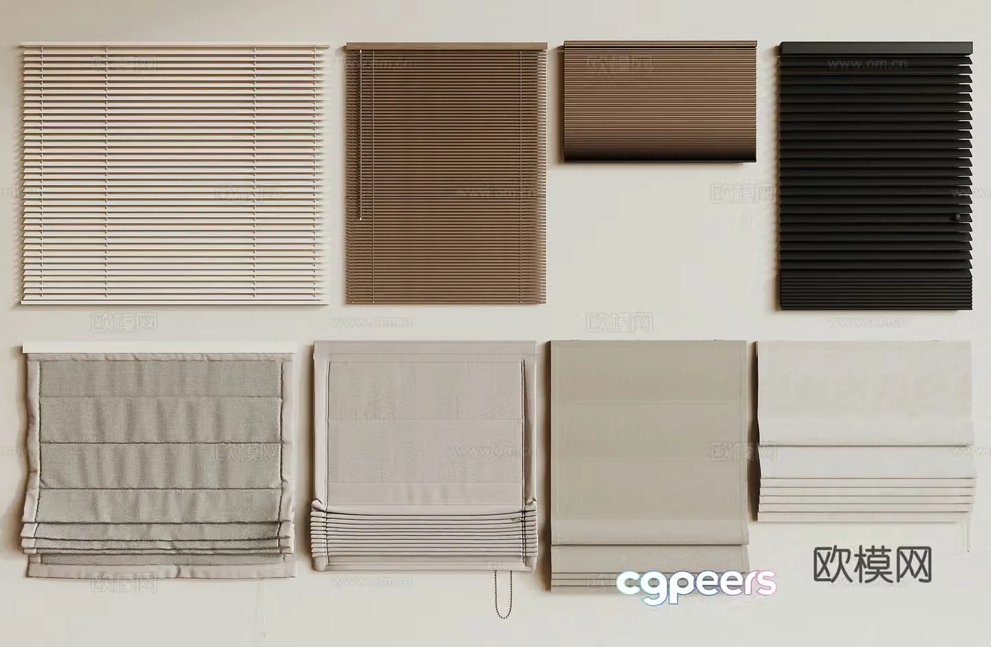 Modern venetian blinds 3d model