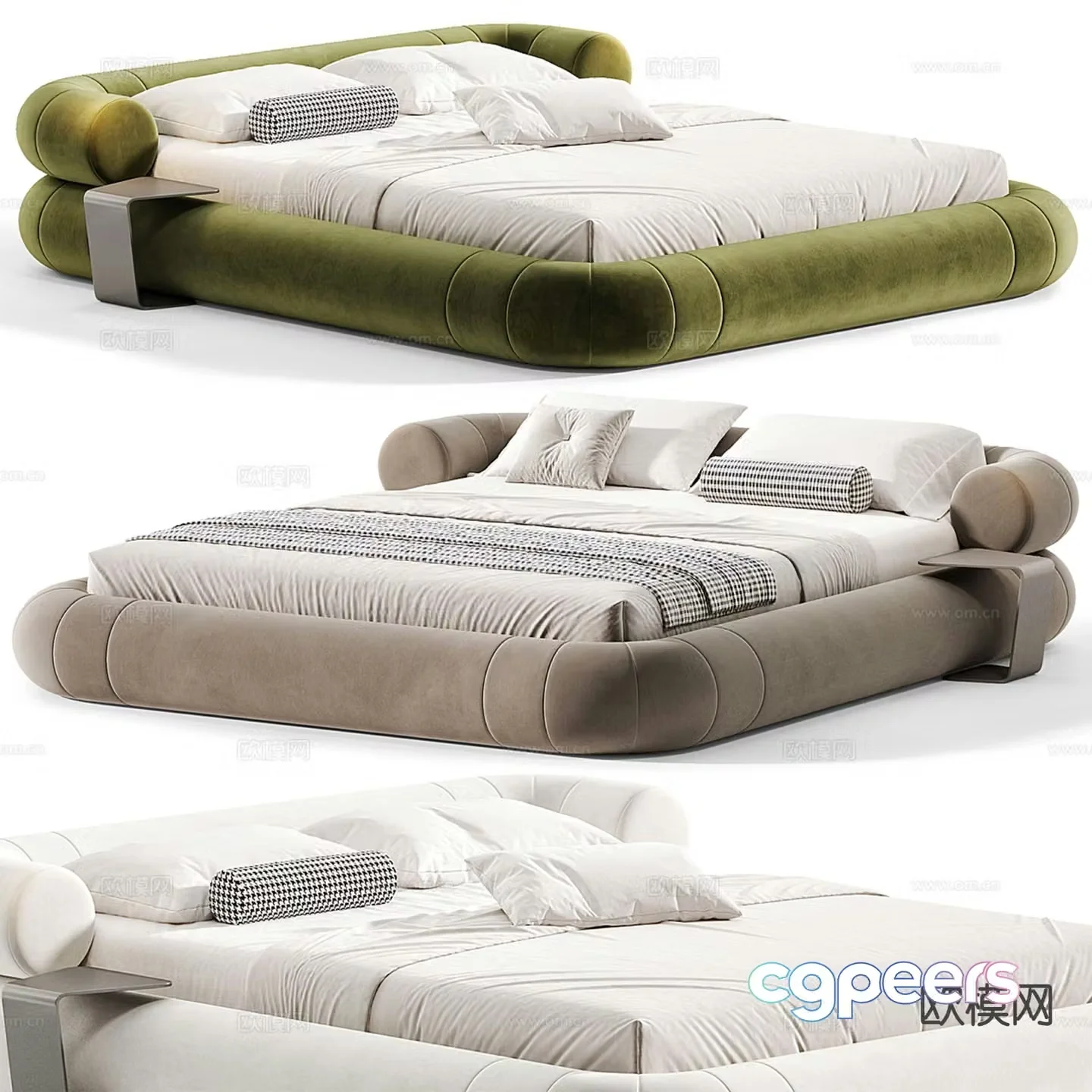 rjliving double bed 3d model