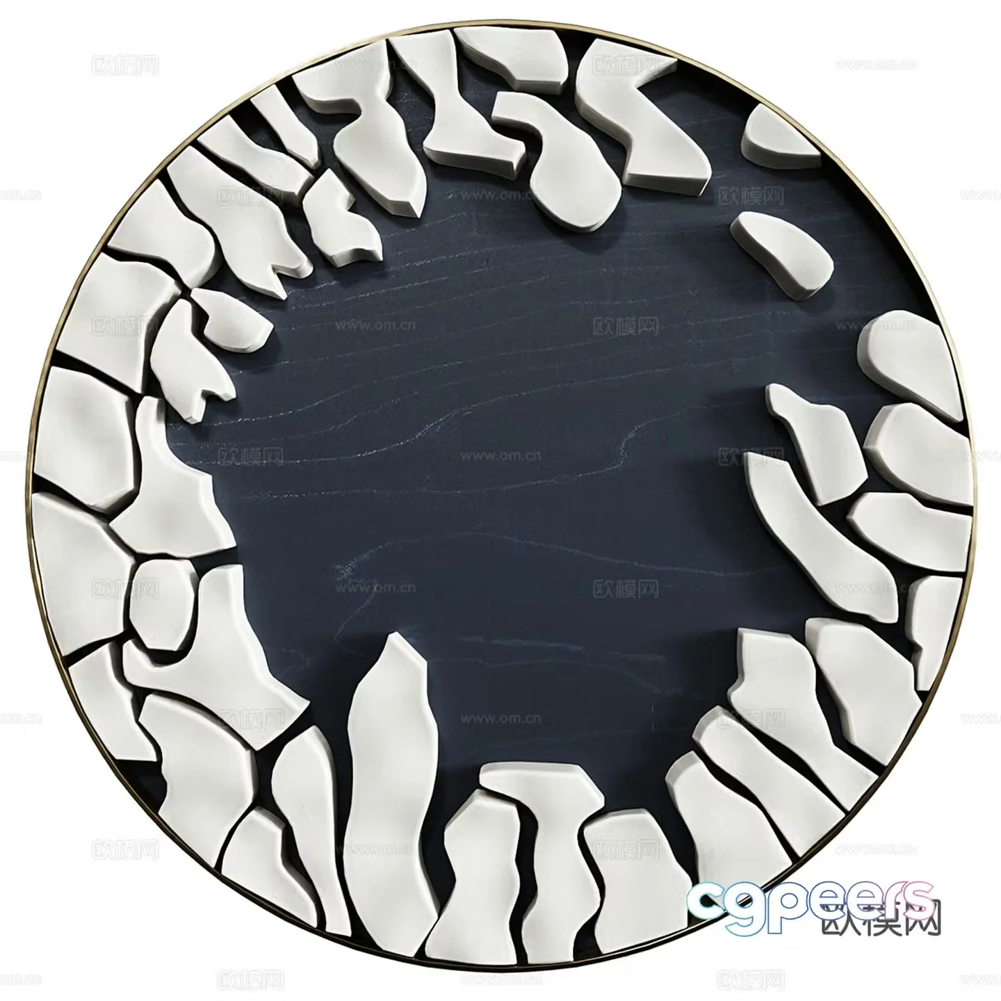 Modern circular wall decoration 3d model