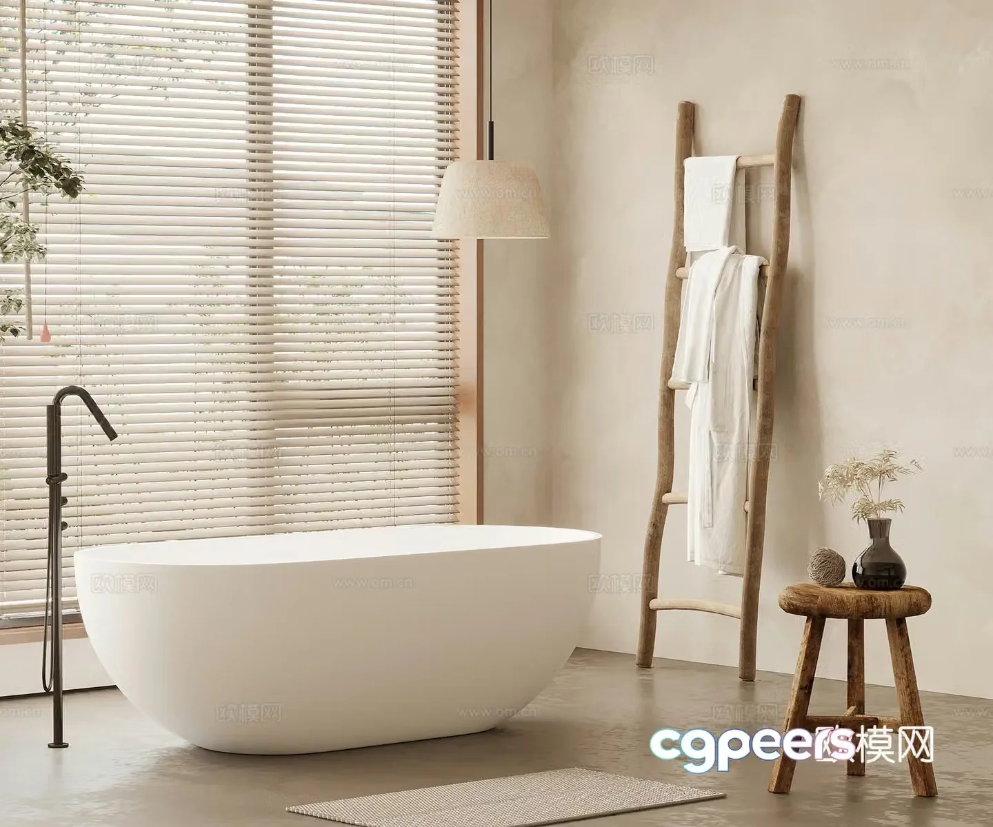 Bathtub Wasabi Bathroom Freestanding Bathtub 3D Model