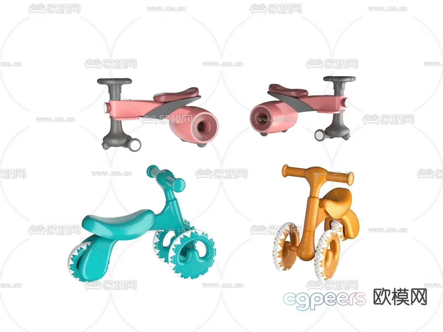 Modern children’s toy car 3d model