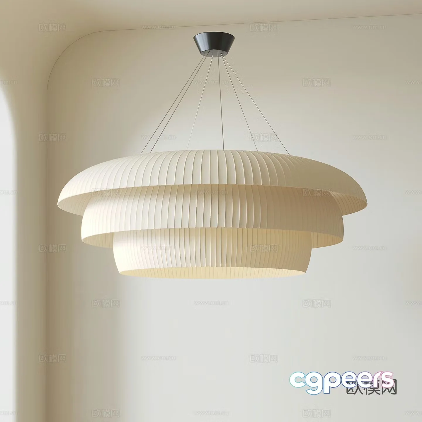 Wasabi wind ancient chandelier 3d model