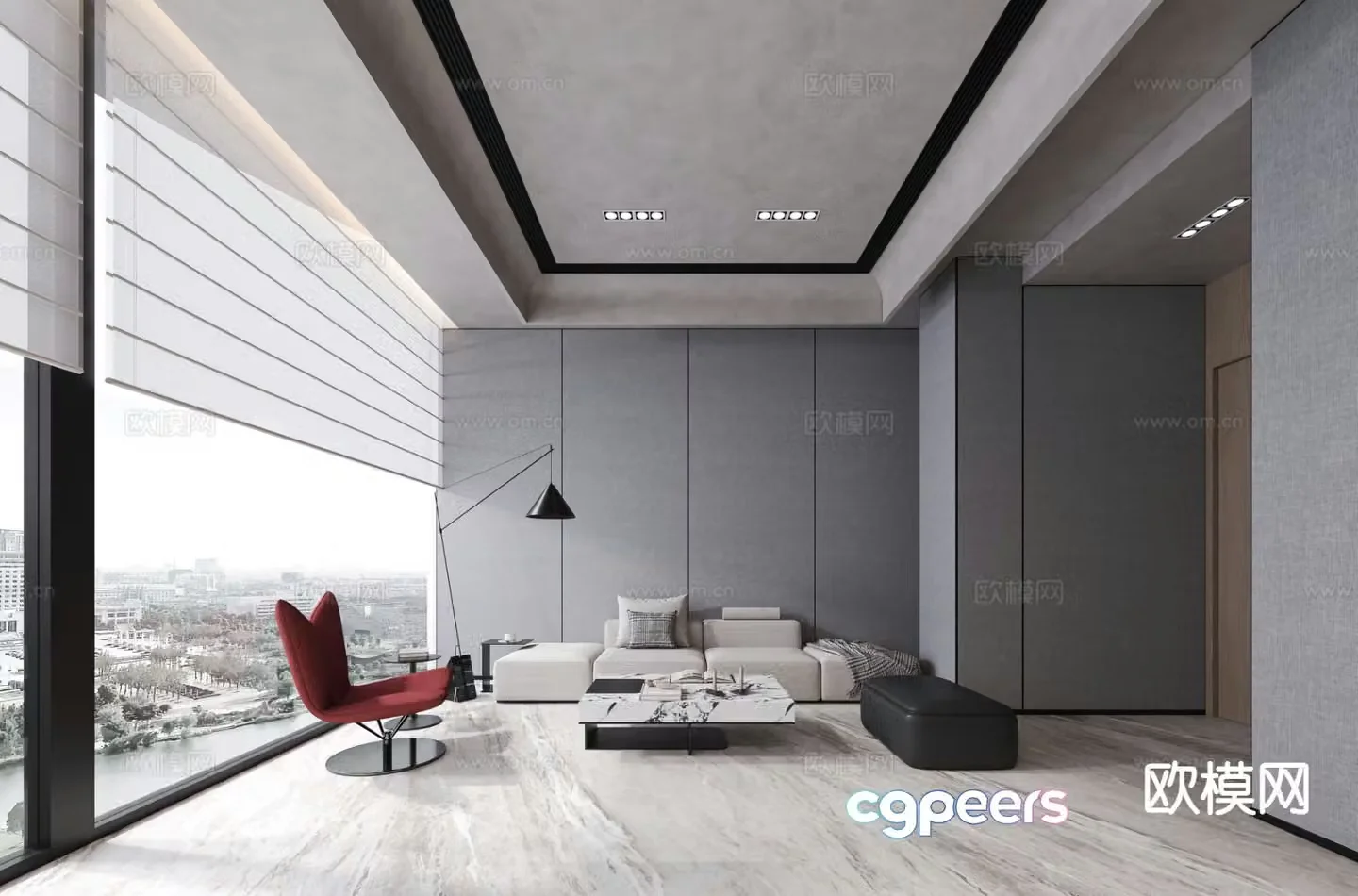 Modern sofa set 3d model