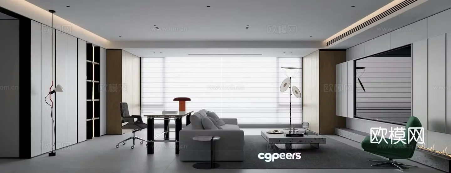 Modern Italian living room 3d model