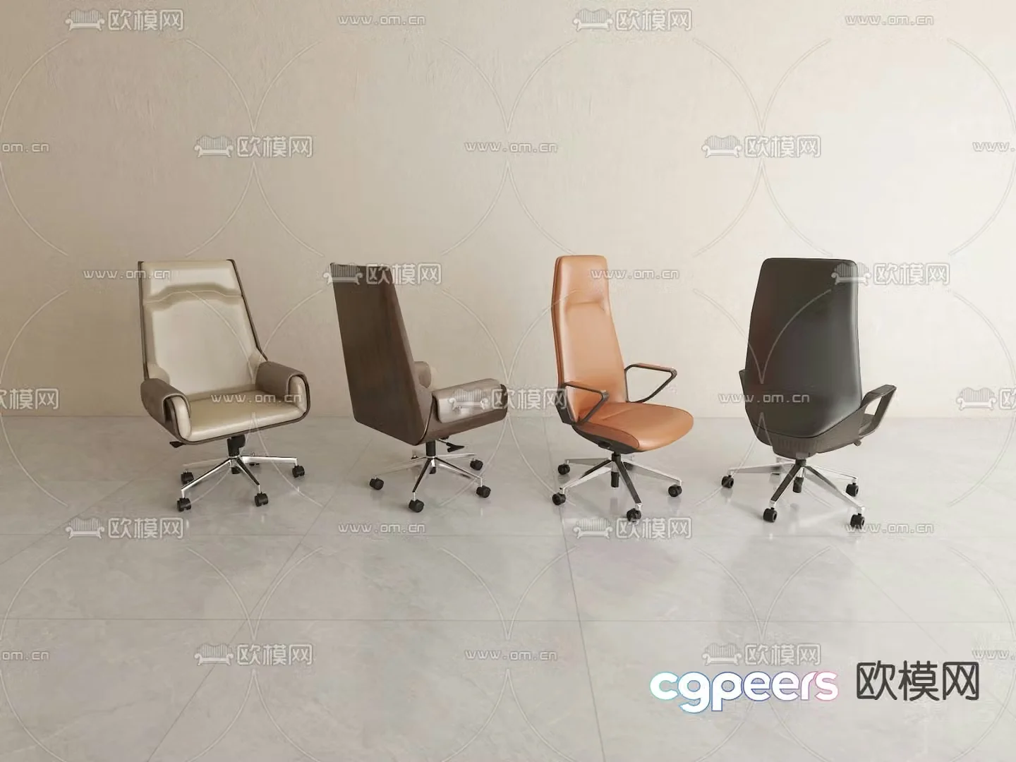 Light luxury chairman chair boss chair executive chair office chair 3D model