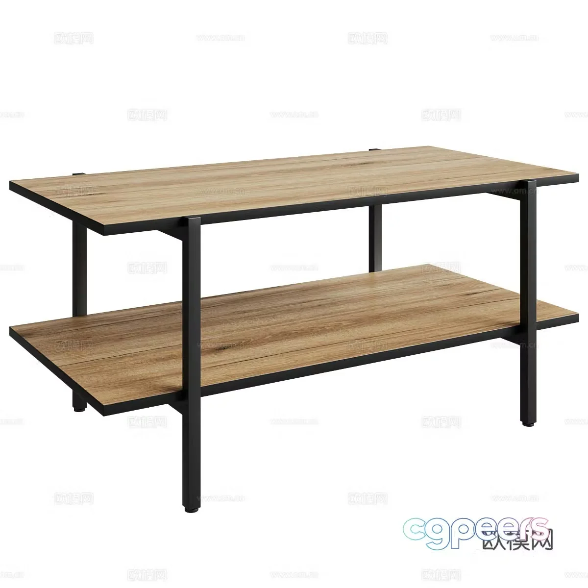 Nordic coffee table solid wood coffee table 3d model