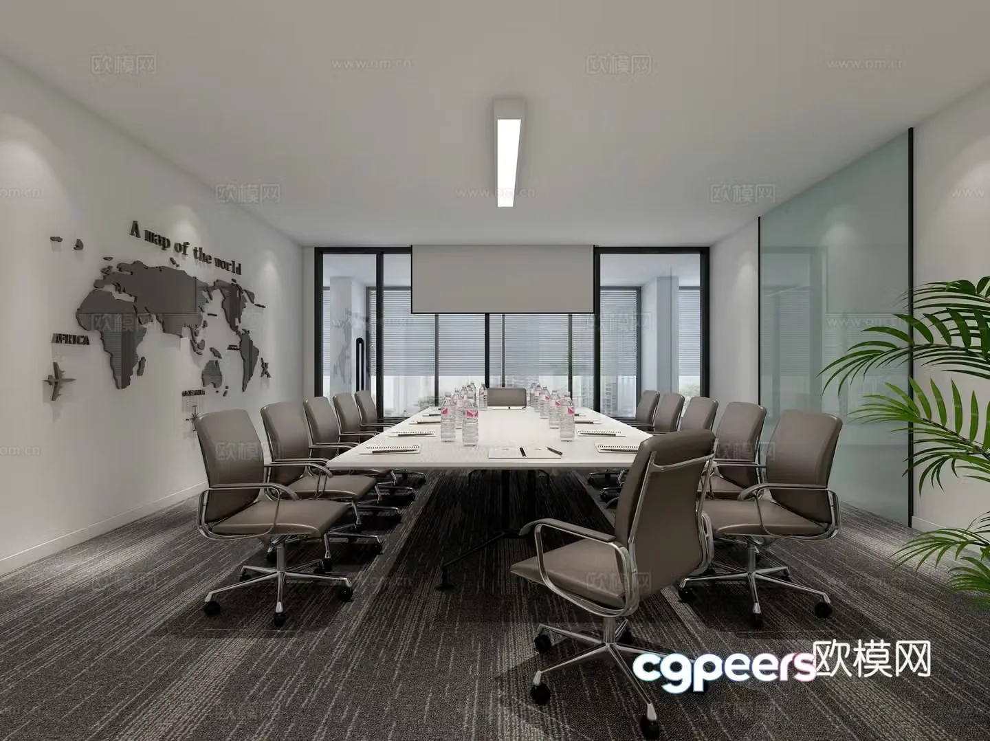 Modern conference room 3d model