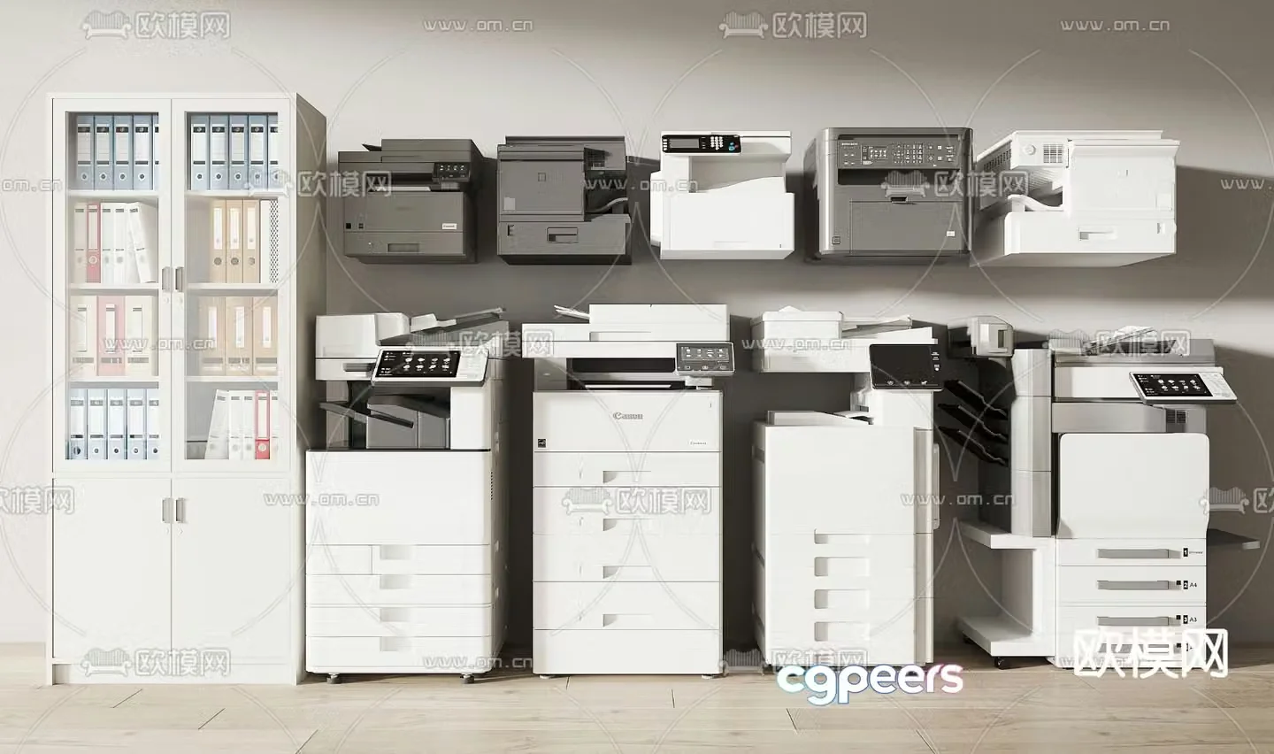File cabinet printer copier 3d model