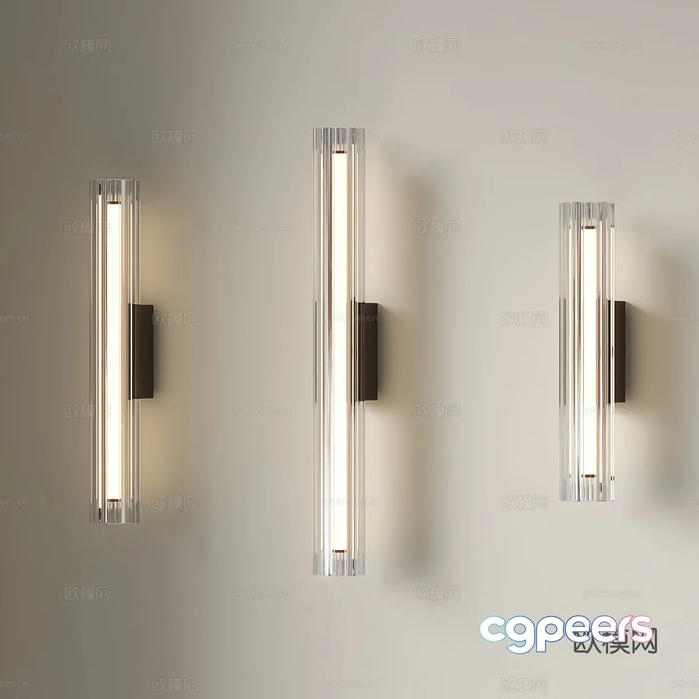 Italian wall lamp Minimalist glass wall lamp Modern long wall lamp Light luxury simple wall lamp 3D model