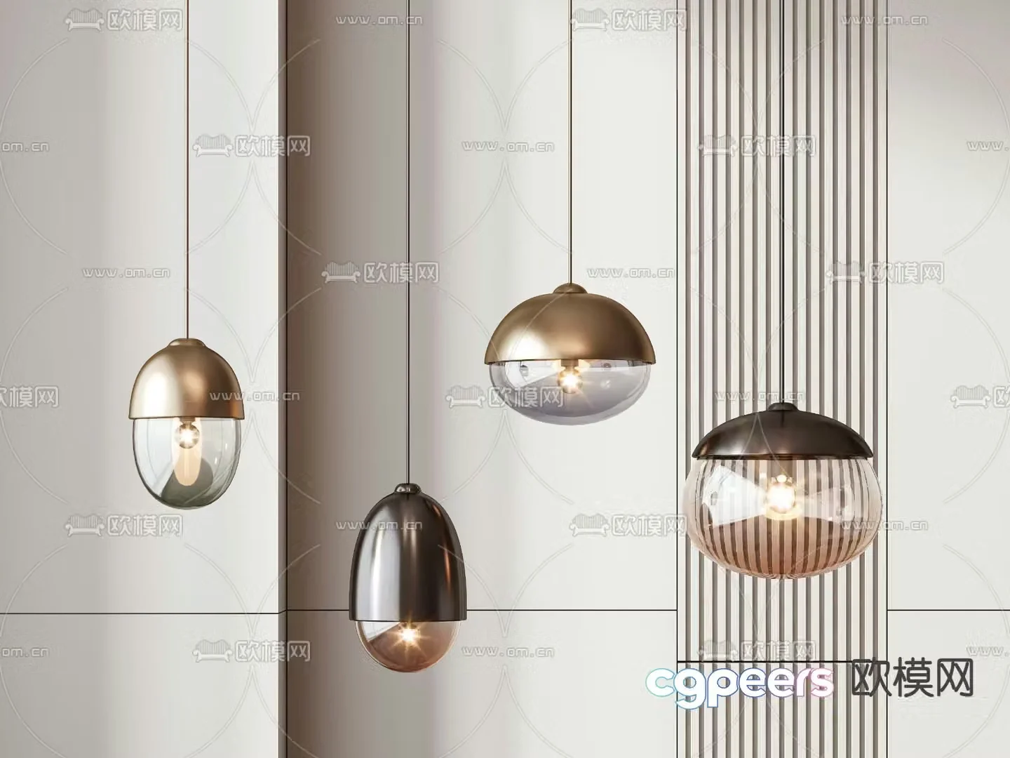 Modern Chandeliers Metal Chandeliers Linear Chandeliers 3D Model