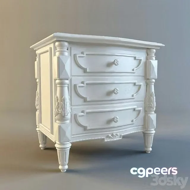 3ds Max Free – Silik bedside table