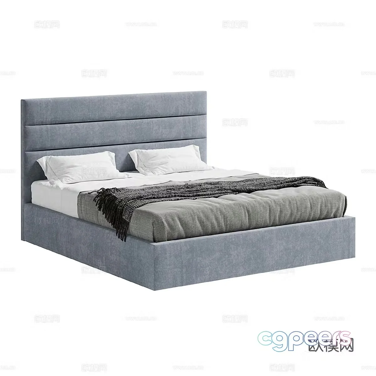 Double bed 3d model